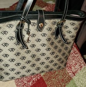 Black Monogrammed Dooney & Bourke